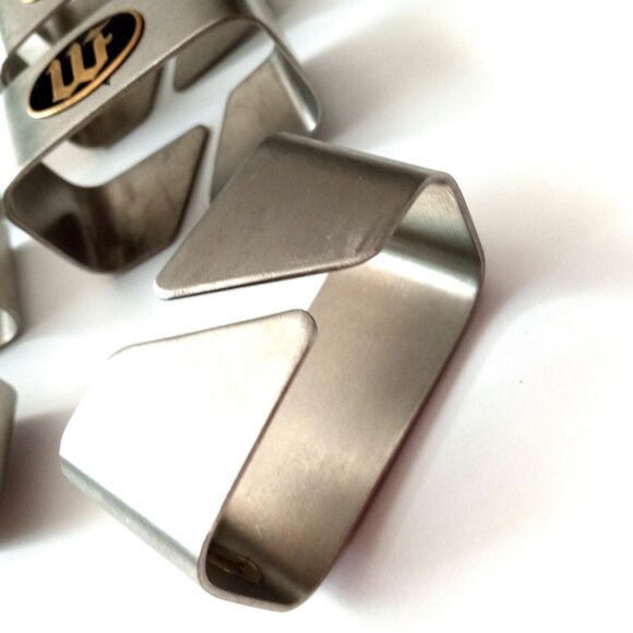 8 Monogram "M" or "W" Napkin Ring / Holder Vintage Tablecloth Thanksgiving Table - Picture 6 of 10